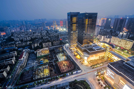重庆CBD商务楼宇背景