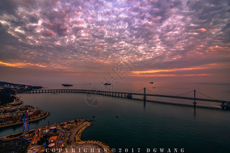 海岸线照片大连星海湾落日背景