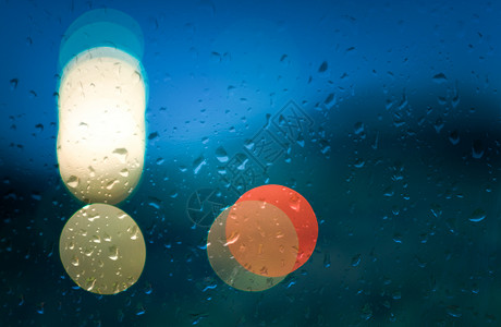 玻璃雨滴炫光素材图片