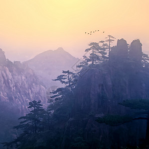 黄山高清素材水墨黄山背景