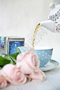 英伦下午茶英式玫瑰高清图片