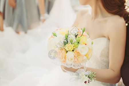 婚纱照素材库新娘与伴娘们背景