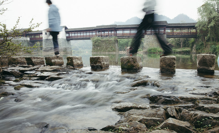 婺源风光小桥流水图片