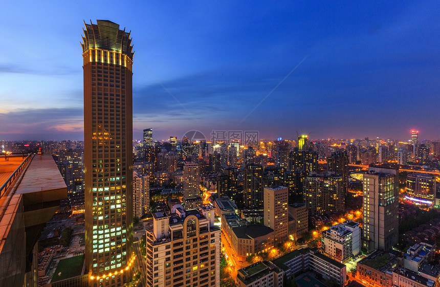 上海城市夜景景观图片