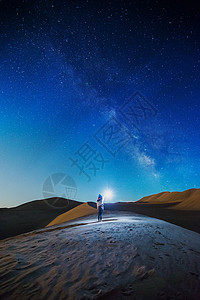 敦煌沙漠星空背景图片