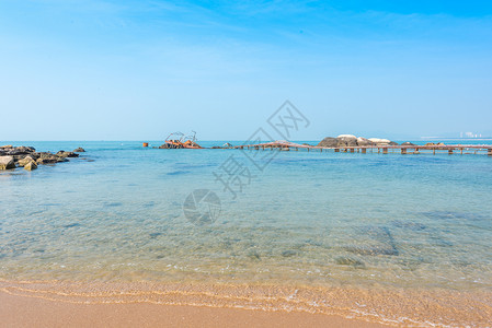 三亚海滨海南三亚天涯海角海滨风景背景