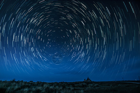 星空夜晚慢的高清图片