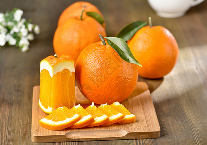 免抠环橙子背景