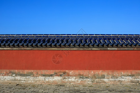北京古建筑宫墙背景图片