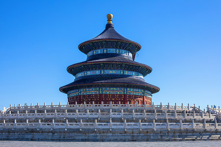 中国风国庆节首页北京地标建筑天坛背景