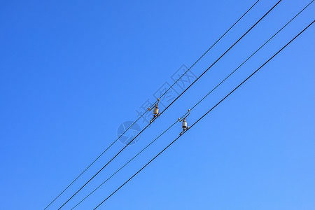 极简天空电线背景图片