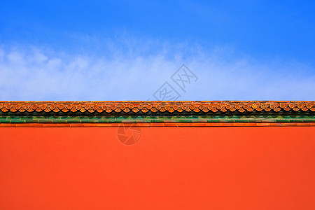 红墙地面中国风极简城墙背景