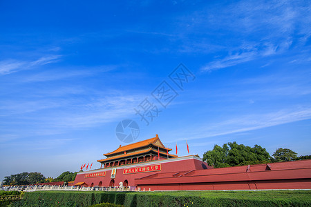 伟大的胜利北京地标天安门背景