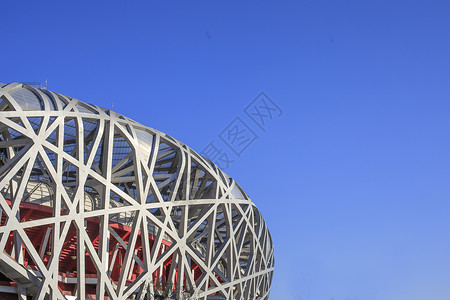北京标志景点鸟巢背景图片