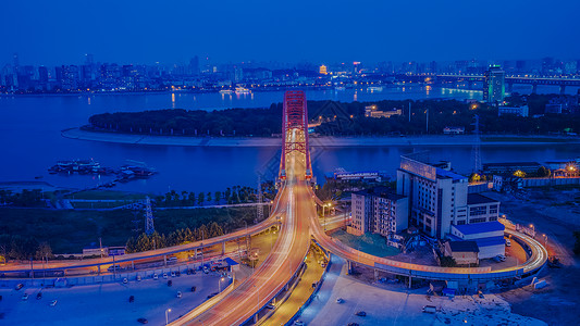 没有时间武汉彩虹桥车轨夜景背景