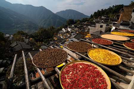 石城中国最美乡村江西婺源背景