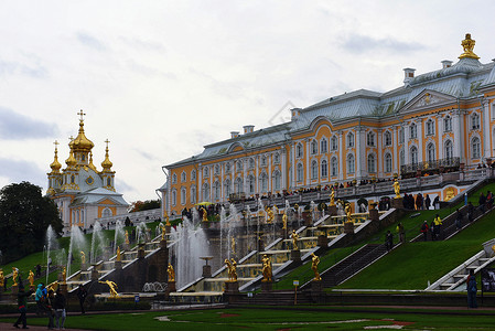 沙皇圣彼得堡夏宫背景