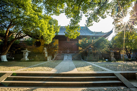 老挝香通寺杭州西湖净慈寺背景