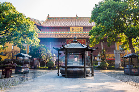 杭州西湖净慈寺背景图片