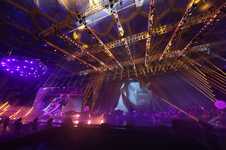 音乐节活动英雄联盟水立方音乐节舞台现场灯光背景