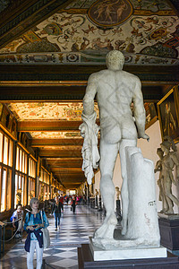 国外美术馆意大利佛罗伦萨世界著名的乌菲兹美术馆背景