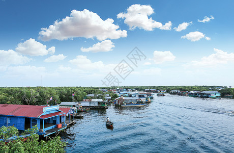 水上森林洞里萨湖背景