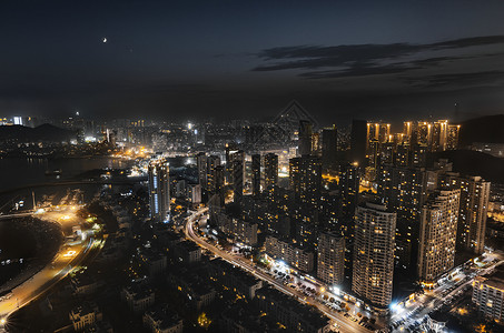 西部之光大连西部夜景背景