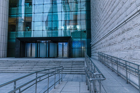 带阶梯的门商业大厦大门设计背景