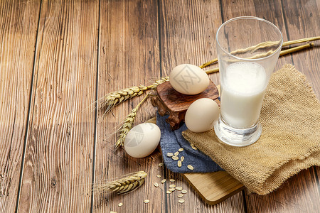 牛奶制作素材牛奶鸡蛋桌面背景