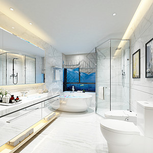 浴室北欧北欧家装卫生间效果图背景