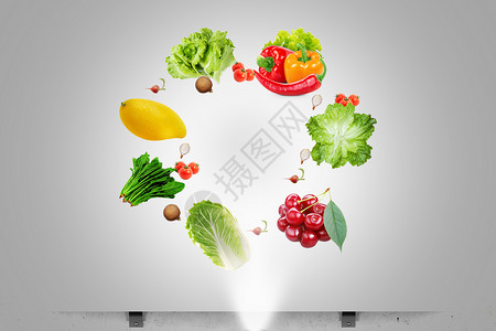 新鲜生菜创意健康饮食设计图片