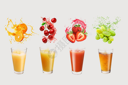 果蔬搭配健康绿色果蔬饮料设计图片