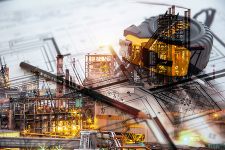 钢铁厂素材工业科技设计图片