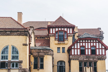 青岛德国古式建筑背景图片