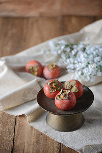 新鲜水果柿子图片