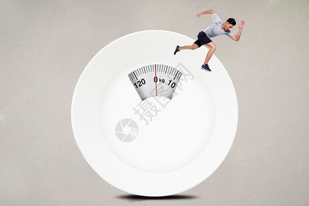 运动节食创意减肥概念设计图片