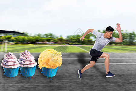 运动节食创意减肥理念设计图片