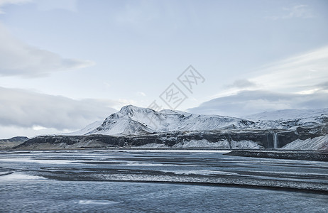 千里姻缘冰岛冰川瀑布背景