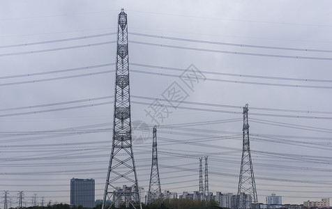电线结构电塔背景