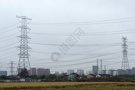 城市电网电塔背景