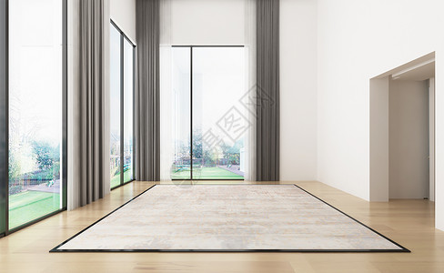 室内阳台褐色地毯高清图片