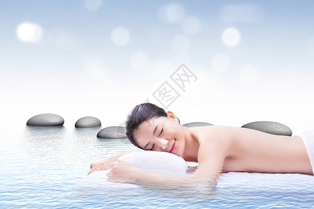 温泉SPA唯美spa养生背景设计图片