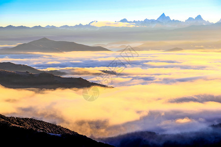 遥望贡嘎山背景图片