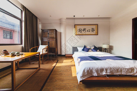 中式风格卧室装修参考背景图片