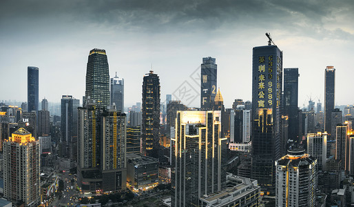 白天水域重庆城市建筑风光背景