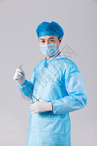 穿手术服的男医生图片