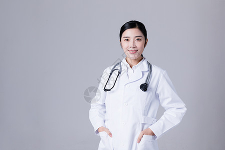 年轻女医生形象年轻女医生亲和形象展示背景