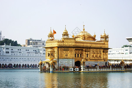 印度著名建筑印度金庙背景