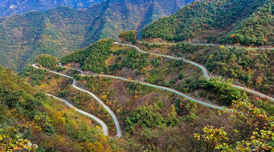 皖南川藏线悬崖公路高清图片