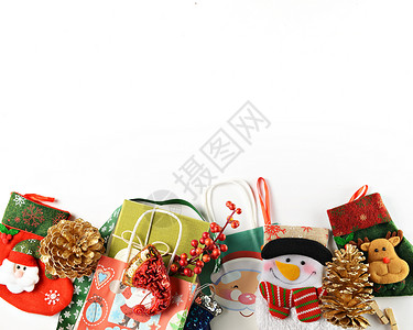 纸袋设计圣诞节题材白色背景